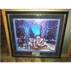 Limited Edition Framed Lithograph Print, Ranger Farewell by John Paul Strain, Civil War Scene