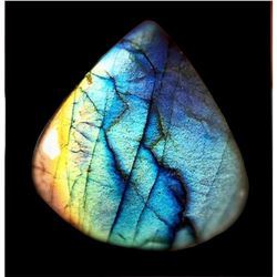 46.9ct Rainbow Labradorite Teardrop Cabochon