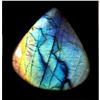Image 1 : 46.9ct Rainbow Labradorite Teardrop Cabochon