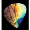 Image 3 : 46.9ct Rainbow Labradorite Teardrop Cabochon