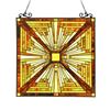 Image 1 : Tiffany Style Mission Stained Glass Hanging Window Panel