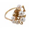 Image 1 : 18k Yellow Gold Pearl Cluster Ring