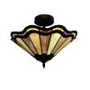 Image 2 : Mission Style Art Glass Ceiling Light Fixture