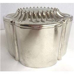 Vintage Silver Plate Trinket Jewelry Box