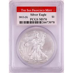 2012-(S) $1 American Silver Eagle Coin PCGS MS70 San Francisco