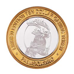 .999 Silver Palms Casino Las Vegas Nevada $10 Limited Edition Gaming Token