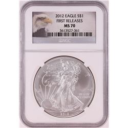 2012 $1 American Silver Eagle Coin NGC MS70 First Releases
