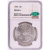 Image 1 : 1886 $1 Morgan Silver Dollar Coin NGC MS66+ CAC
