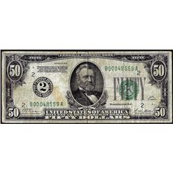 1928 $50 Federal Reserve Note New York
