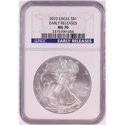 2010 $1 American Silver Eagle Coin NGC MS70 Early Releases
