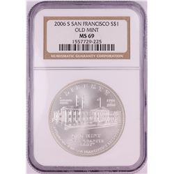 2006-S $1 San Francisco Old Mint Commemorative Silver Dollar Coin NGC MS69