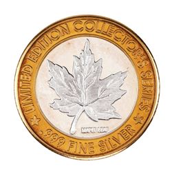 .999 Silver Casino Windsor Ontario, Canada $20 Casino Limited Edition Gaming Token
