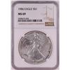 Image 1 : 1986 $1 American Silver Eagle Coin NGC MS69