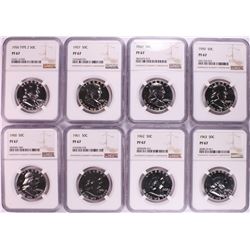 1956-1963 Proof Franklin Half Dollar Coins NGC PF67