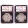 Image 1 : Lot of 1891 & 1892-O $1 Morgan Silver Dollar Coins NGC Genuine