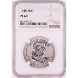 1955 Proof Franklin Half Dollar Coin NGC PF69