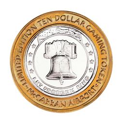 .999 Silver McCarran International Airport $10 Casino Limited Edition Gaming Token