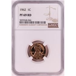 1962 Proof Lincoln Memorial Cent Coin NGC PF69RD