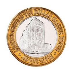 .999 Silver Comstock Hotel and Casino Reno, NV $10 Casino Limited Edition Gaming Token
