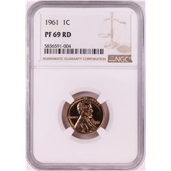 1961 Proof Lincoln Memorial Cent Coin NGC PF69RD