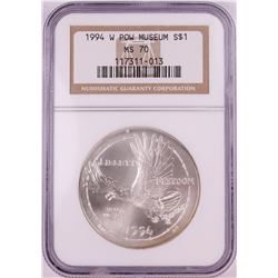 1994-W $1 POW Museum Commemorative Silver Dollar Coin NGC MS70