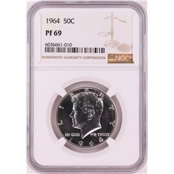 1964 Proof Franklin Half Dollar Coin NGC PF69