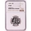 Image 1 : 1955 Proof Washington Quarter Coin NGC PF68