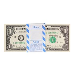 Pack of (100) Consecutive 2017 $1 Federal Reserve STAR Notes San Francisco