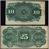 Image 2 : Lot of 1863 Fourth issue Ten Cents and Twenty-Five Cents Fractional Currency Notes