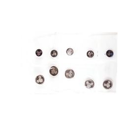Lot of (10) Sample Rarities Mint Disney Mickey 8/10mm "Be Happy" .999 Fine Silver Rounds