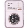 Image 1 : 1957 Proof Franklin Half Dollar Coin NGC PF69