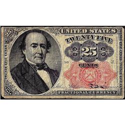 1874 Twenty Five Cents Fifth Issue Fractional Currency Note
