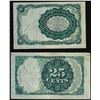 Image 2 : Lot of (2) 1874 10 Cent and 25 Cent Fifth issue Fractional Currency Notes
