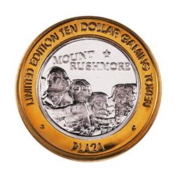 .999 Silver Plaza Las Vegas, NV $10 Casino Limited Edition Gaming Token