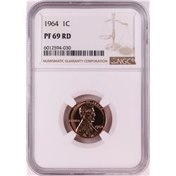 1964 Proof Lincoln Memorial Cent Coin NGC PF69RD