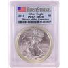 Image 1 : 2011 Struck at San Francisco $1 American Silver Eagle Coin PCGS MS70 First Strike