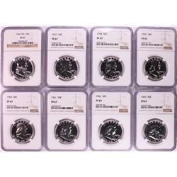 1956-1963 Proof Franklin Half Dollar Coins NGC PF67