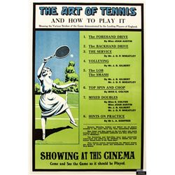 The Art of Tennis Sports Poster