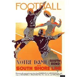 Notre Dame Football by South Shore Line Sports Poster