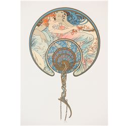 Le Vent Qui Passe...(The Fan), Alphonse Mucha