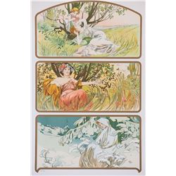 Three Seasons, by Alphonse Mucha