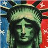 Image 2 : Steve Kaufman (1960-2010) "Liberty Head" Limited Edition Silkscreen on Canvas