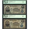 Image 1 : Lot of (2) 1902PB $5 Washington, PA CH# 3383 National Currency Notes PCGS Very Good 10