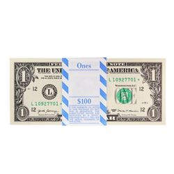 Pack of (100) Consecutive 2017 $1 Federal Reserve STAR Notes San Francisco