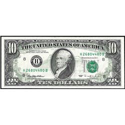 1995 $10 Federal Reserve Full Offset ERROR Note