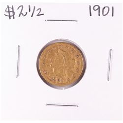 1901 $2 1/2 Liberty Head Quarter Eagle Gold Coin