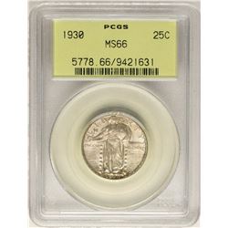 1930 Standing Liberty Quarter Coin PCGS MS66 Old Green Holder