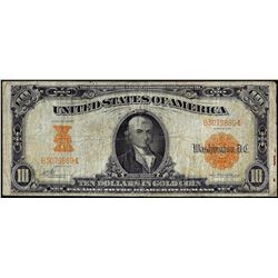 1907 $10 Gold Certificate Note