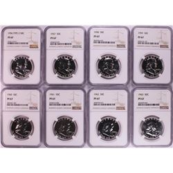 1956-1963 Proof Franklin Half Dollar Coins NGC PF67