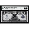 Image 1 : 1899 $1 Black Eagle Silver Certificate Note Fr.230 PMG Gem Uncirculated 66EPQ